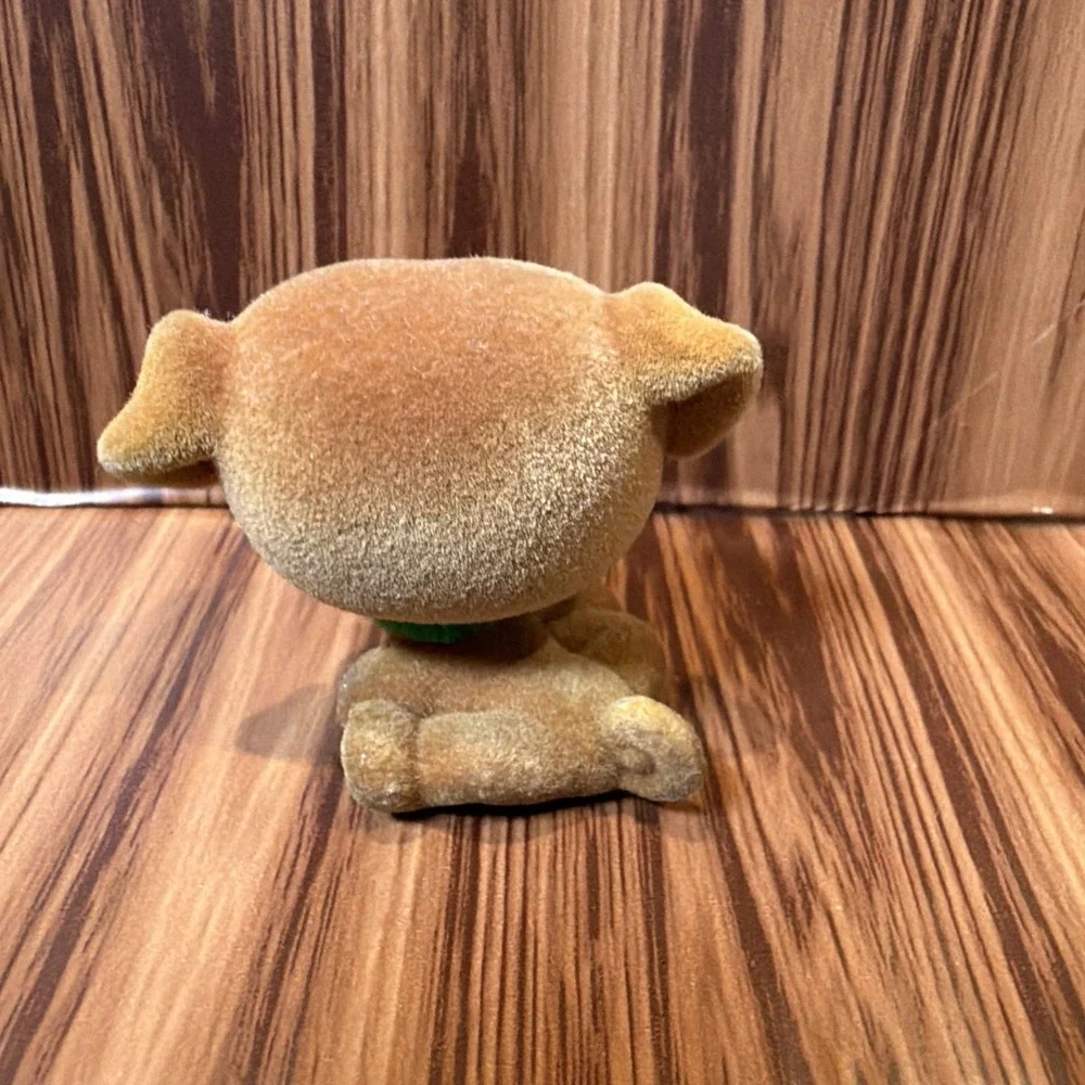 Authentic Littlest Pet Shop LPS Fuzzy Pug 439 Flocked Green Eyes Sam's Exclus.